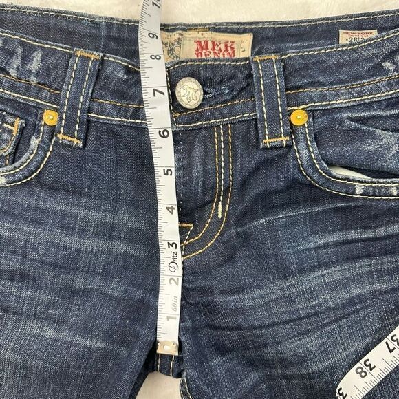 Mek Denim Women's Size 28x34 New York Bootcut Jeans Studded Flap Pockets - Picture 11 of 13